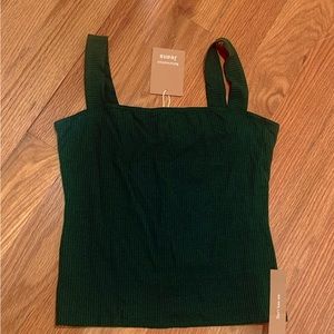 Never-worn Reformation emerald green tank top